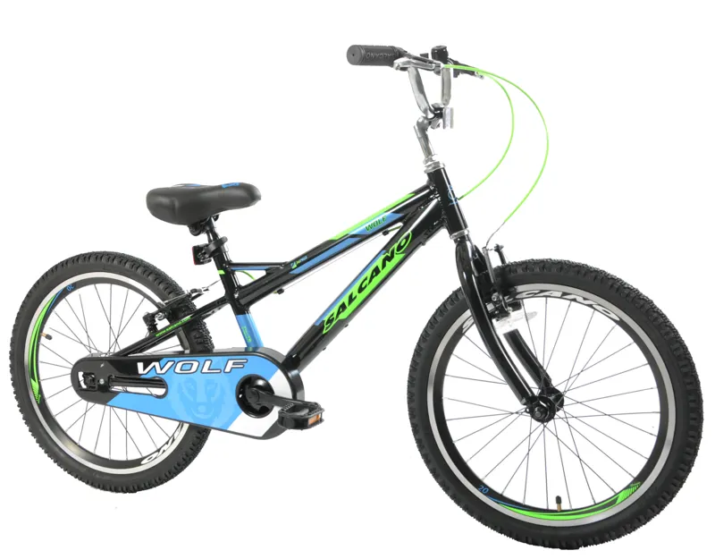 Salcano Wolf 20 Inch Wheel Kids Bike Black and Green-1